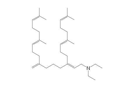 (10E)-3-((E)-4,8-dimethylnona-3,7-dien-1-yl)-N,N-diethyl-11,15-dimethyl-7-methylenehexadeca-2,10,14-trien-1-amine