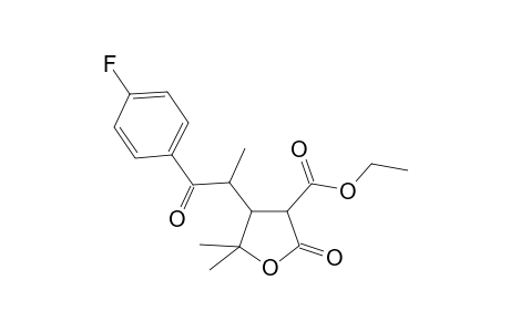 3-Furancarboxylic acid, 4-[2-(4-fluorophenyl)-1-methyl-2-oxoethyl]tetrahydro-5,5-dimethyl-2-oxo-, ethyl ester