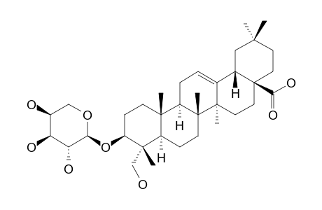 LEONTOSIDE-A;3-O-(ALPHA-L-ARABINOPYRANOSYL)-HEDERAGENIN