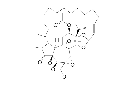 1,2-DIHYDRO-5-BETA-HYDROXY-21-METHYL-6-ALPHA,7-ALPHA-EPOXY-12-BETA-ACETOXY-9,13,14-ORTHO-1-ALPHA-(33E-PENTADECENOATE)-RESINIFERONOL-36-OIC-ACID