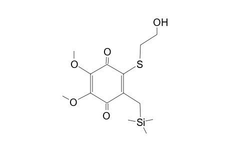 5,6-Dimethoxy-2-(2-hydroxyethyl-1-thio)-3-trimethylsilylmethyl-1,4-benzoquinone