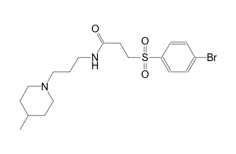 propanamide, 3-[(4-bromophenyl)sulfonyl]-N-[3-(4-methyl-1-piperidinyl)propyl]-