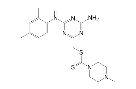 [4-amino-6-(2,4-dimethylanilino)-1,3,5-triazin-2-yl]methyl 4-methyl-1-piperazinecarbodithioate