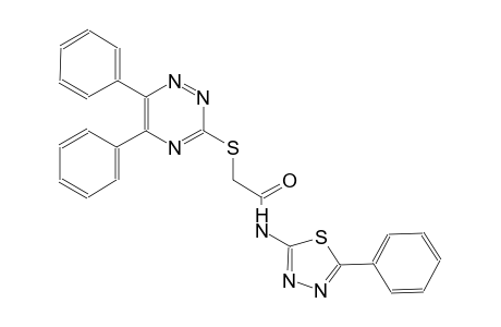 2-[(5,6-diphenyl-1,2,4-triazin-3-yl)sulfanyl]-N-(5-phenyl-1,3,4-thiadiazol-2-yl)acetamide