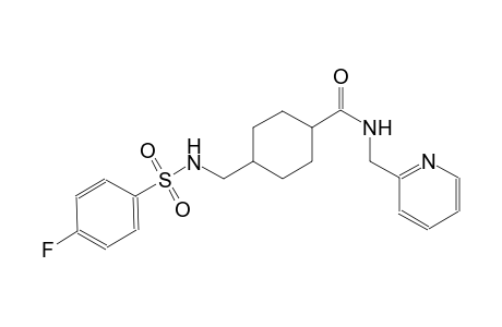 cyclohexanecarboxamide, 4-[[[(4-fluorophenyl)sulfonyl]amino]methyl]-N-(2-pyridinylmethyl)-