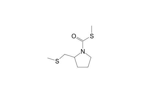 2-Methylsulfanylmethylpyrrolidine-1-carbothioic acid, S-methyl ester