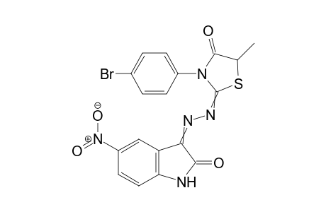 3-[(3-(4-Bromophenyl)-5-methyl-4-thiazolidinone-2-ylidene)hydrazono]-5-nitro-1H-2-indolinone