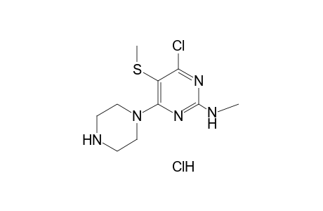 4-CHLORO-2-(METHYLAMINO)-5-(METHYLTHIO)-6-(1-PIPERAZINYL)PYRIMIDINE, MONOHYDROCHLORIDE