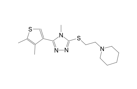 1-(2-{[5-(4,5-dimethyl-3-thienyl)-4-methyl-4H-1,2,4-triazol-3-yl]sulfanyl}ethyl)piperidine