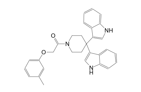 1H-indole, 3-[4-(1H-indol-3-yl)-1-[(3-methylphenoxy)acetyl]-4-piperidinyl]-