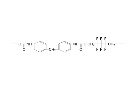 Poly[oxycarbonylamino-1,4-phenylenemethylene-1,4-phenyleneaminocarbonyloxy(2,2,3,3,4,4-hexafluoropentane-1,5-diyl)]