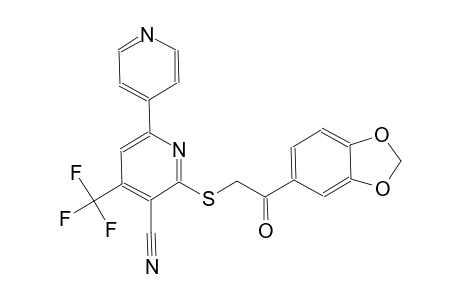 6-((2-(benzo[d][1,3]dioxol-5-yl)-2-oxoethyl)thio)-4-(trifluoromethyl)-[2,4'-bipyridine]-5-carbonitrile