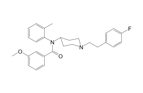 N-(1-[2-(4-Fluorophenyl)ethyl]piperidin-4-yl)-3-methoxy-N-2-methylphenylbenzamide