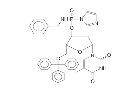 5'-TRITYLDEOXYTHYMIDINE-3'-BENZYLAMIDO(IMIDAZOLIDO)PHOSPHATE(DIASTEREOMER MIXTURE)