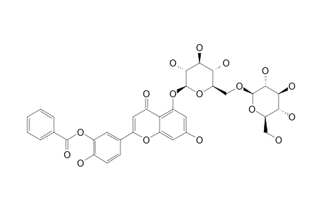 LUTEOLIN-3'-BENZOYL-5-O-[BETA-D-GLUCOPYRANOSYL-(1->6)-BETA-D-GLUCOPYRANOSIDE]
