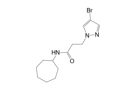 3-(4-bromo-1H-pyrazol-1-yl)-N-cycloheptylpropanamide