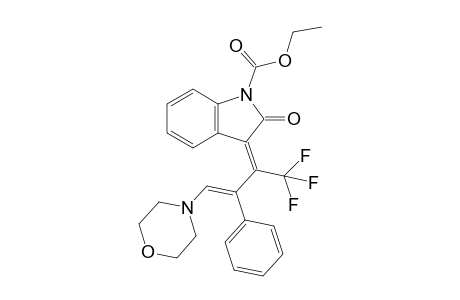 3-(3-Morpholin-4-yl-2-phenyl-1-trifluoromethylallylidene)-2-oxo-2,3-dihydro-indole-1-carboxylic acid ethyl ester