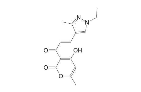 3-[(2E)-3-(1-ethyl-3-methyl-1H-pyrazol-4-yl)-2-propenoyl]-4-hydroxy-6-methyl-2H-pyran-2-one