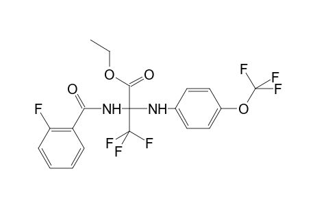 Ethyl 3,3,3-trifluoro-2-[(2-fluorophenyl)formamido]-2-{[4-(trifluoromethoxy)phenyl]amino}propanoate