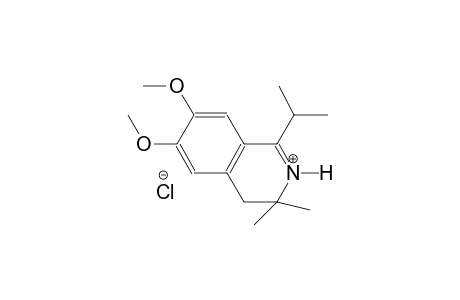 isoquinolinium, 3,4-dihydro-6,7-dimethoxy-3,3-dimethyl-1-(1-methylethyl)-, chloride