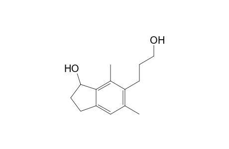 (+/-)-2,3-Dihydro-6-(3'-hydroxypropyl)-5,7-dimethyl-1H-inden-1-ol