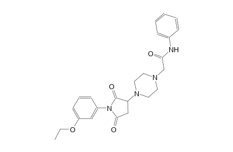 2-{4-[1-(3-ethoxyphenyl)-2,5-dioxo-3-pyrrolidinyl]-1-piperazinyl}-N-phenylacetamide