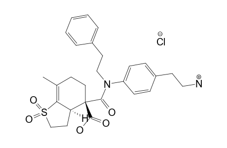PHENETHYLAMMONIUM_HYDROCHLORIDE-7-METHYL-4-PHENETHYLCARBAMOYL-2,3,3A,4,5,6-HEXAHYDRO-1-BENZOTHIOPHENE-4-CARBOXYLIC_ACID_1,1-DIOXIDE