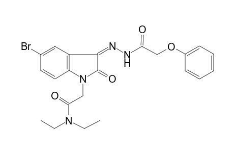 2-[(3Z)-5-bromanyl-2-oxidanylidene-3-(2-phenoxyethanoylhydrazinylidene)indol-1-yl]-N,N-diethyl-ethanamide