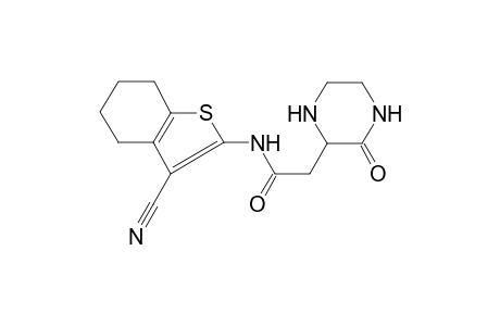 N-(3-Cyano-4,5,6,7-tetrahydro-benzo[b]thiophen-2-yl)-2-(3-oxo-piperazin-2-yl)-acetamide
