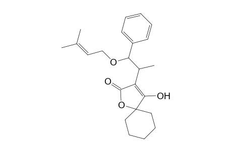 4-Hydroxy-3-[1'-methyl-2'-(3"-methylbut-2"-enyloxy)-2'-phenyl]ethyl-1-oxaspiro[4.5]dec-3-en-2-one