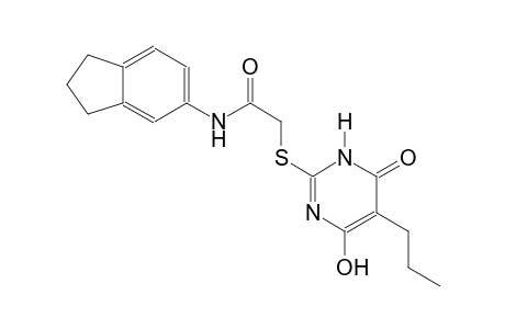 N-(2,3-dihydro-1H-inden-5-yl)-2-[(4-hydroxy-6-oxo-5-propyl-1,6-dihydro-2-pyrimidinyl)sulfanyl]acetamide