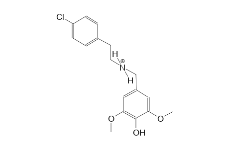 2-(4-chlorophenyl)-N-(4-hydroxy-3,5-dimethoxybenzyl)ethanaminium