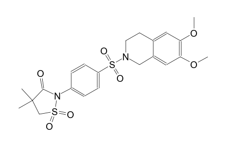 3-isothiazolidinone, 2-[4-[(3,4-dihydro-6,7-dimethoxy-2(1H)-isoquinolinyl)sulfonyl]phenyl]-4,4-dimethyl-, 1,1-dioxide