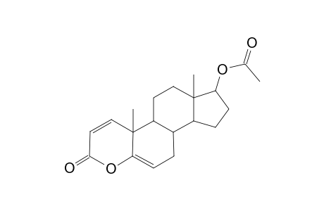 4a,6a-Dimethyl-2-oxo-2,4a,4b,5,6,6a,7,8,9,9a,9b,10-dodecahydroindeno[5,4-f]chromen-7-yl acetate