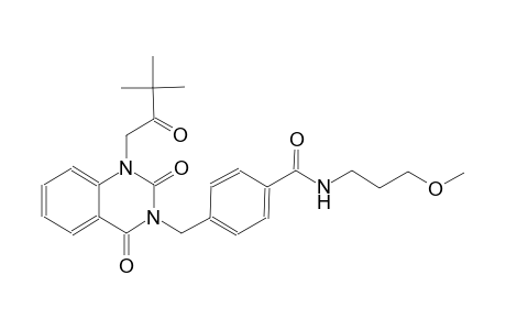 4-[(1-(3,3-dimethyl-2-oxobutyl)-2,4-dioxo-1,4-dihydro-3(2H)-quinazolinyl)methyl]-N-(3-methoxypropyl)benzamide