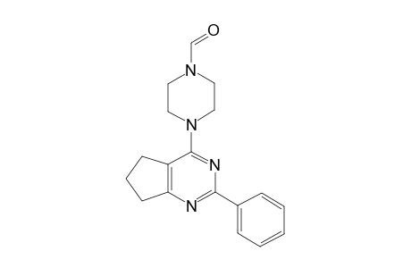 4-(2-phenyl-6,7-dihydro-5H-cyclopenta[d]pyrimidin-4-yl)-1-piperazinecarboxaldehyde