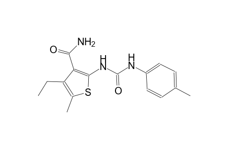 4-ethyl-5-methyl-2-[(4-toluidinocarbonyl)amino]-3-thiophenecarboxamide