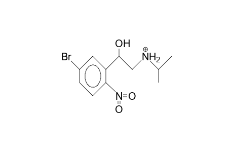 1-(2-Nitro-5-bromophenyl)-2-isopropylamino-ethanol cation