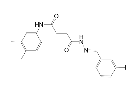 butanoic acid, 4-[(3,4-dimethylphenyl)amino]-4-oxo-, 2-[(E)-(3-iodophenyl)methylidene]hydrazide