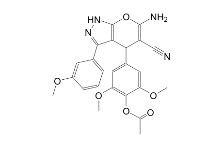 4-[6-amino-5-cyano-3-(3-methoxyphenyl)-1,4-dihydropyrano[2,3-c]pyrazol-4-yl]-2,6-dimethoxyphenyl acetate