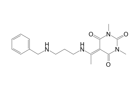 1,3-Dimethyl-5-[1-[3-[(phenylmethyl)amino]propylamino]ethylidene]-1,3-diazinane-2,4,6-trione