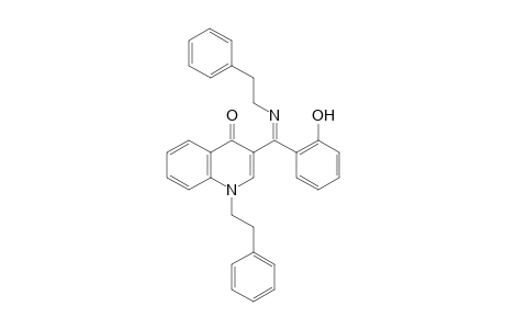 (Z)-3-((2-hydroxyphenyl)(phenethylimino)methyl)-1-phenethylquinolin-4(1H)-one
