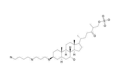 [(6R)-6-[(3S,5R,7R,8R,9S,10S,13R,14S)-3-[3-(4-aminobutylamino)propylamino]-7-hydroxy-10,13-dimethyl-2,3,4,5,6,7,8,9,11,12,14,15,16,17-tetradecahydro-1H-cyclopenta[a]phenanthren-17-yl]-3-keto-2-methyl-heptyl] hydrogen sulfate
