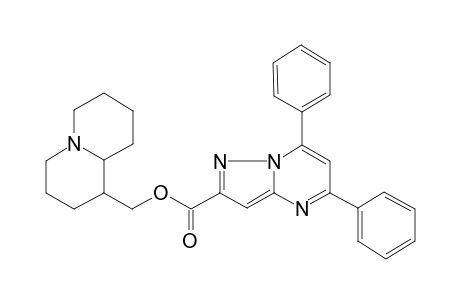 2,3,4,6,7,8,9,9a-octahydro-1H-quinolizin-1-ylmethyl 5,7-diphenylpyrazolo[1,5-a]pyrimidine-2-carboxylate