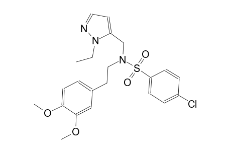 benzenesulfonamide, 4-chloro-N-[2-(3,4-dimethoxyphenyl)ethyl]-N-[(1-ethyl-1H-pyrazol-5-yl)methyl]-