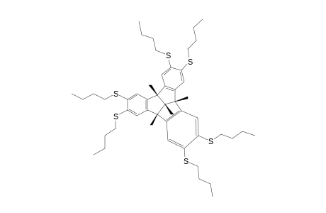 2,3,6,7,10,11-Hexakis(n-butylsulfanyl)-4b,8b,12b,12d-tetramethyl-4b,8b,12b,12d-tetrahydrodibenzo[2,3:4,5]pentaleno[1,6-ab]indene