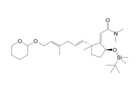 {(Z)-5beta-{[(tert-Butyl)dimethylsilyl]oxy}-2alpha-{(E,E)-4-methyl-6-{[(RS)-tetrahydro-2H-pyran-2-y1]-oxy}hexa-1,4-dienyl)-2-methylcyclopentylidene}-N,N-dimethylacetamide