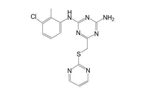 N~2~-(3-chloro-2-methylphenyl)-6-[(2-pyrimidinylsulfanyl)methyl]-1,3,5-triazine-2,4-diamine