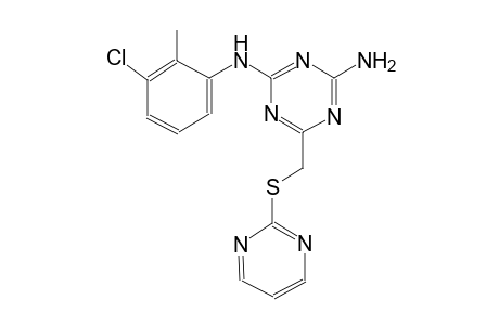 N~2~-(3-chloro-2-methylphenyl)-6-[(2-pyrimidinylsulfanyl)methyl]-1,3,5-triazine-2,4-diamine