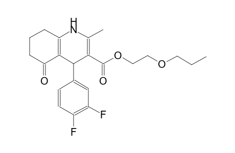 3-quinolinecarboxylic acid, 4-(3,4-difluorophenyl)-1,4,5,6,7,8-hexahydro-2-methyl-5-oxo-, 2-propoxyethyl ester